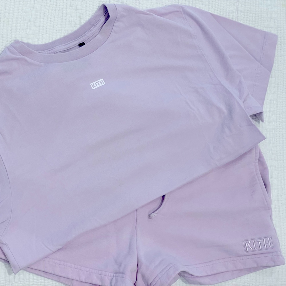 KITH lavender set. Shorts and t shirt. Lavender